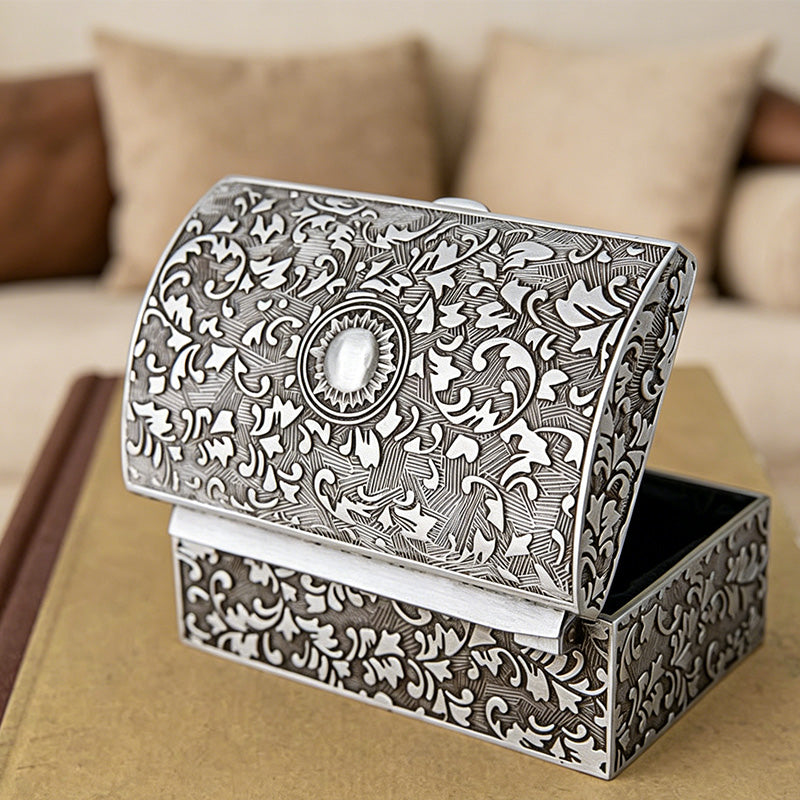 CouldNook Classic Mini Jewelry Box - Aesthetic Metallic Utility Box