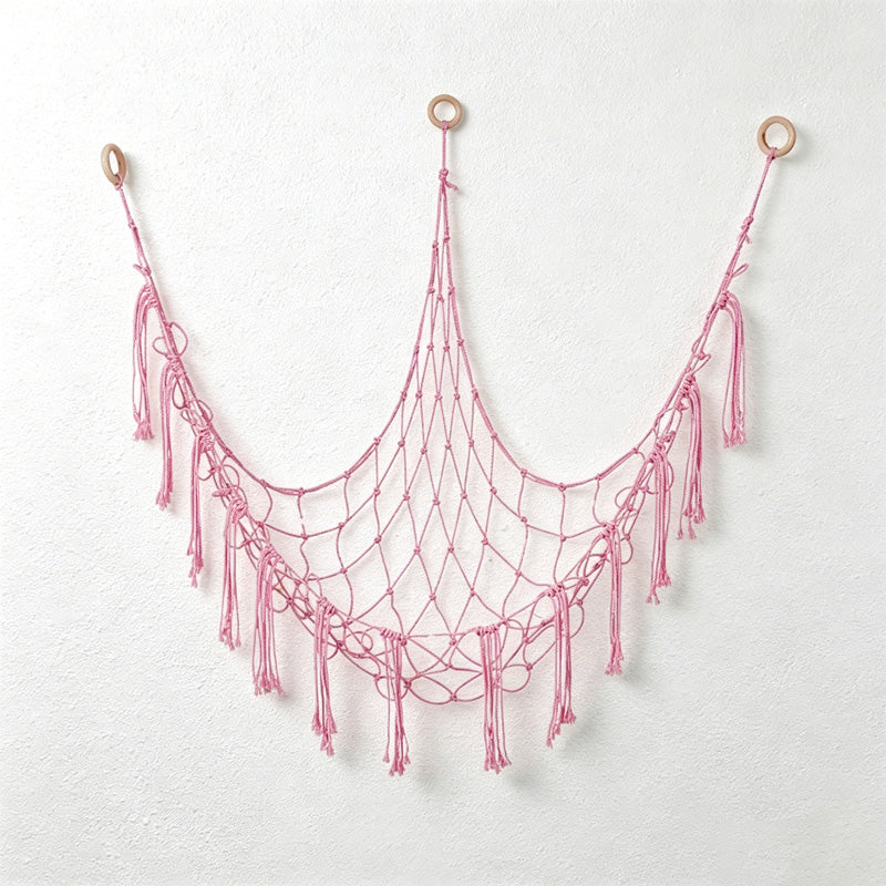 CouldNook Macrame Wall Storage Hammock - Room Organizer Decor