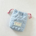 CouldNook Quilted Drawstring Storage Pouch - Soft Vanity Organizer