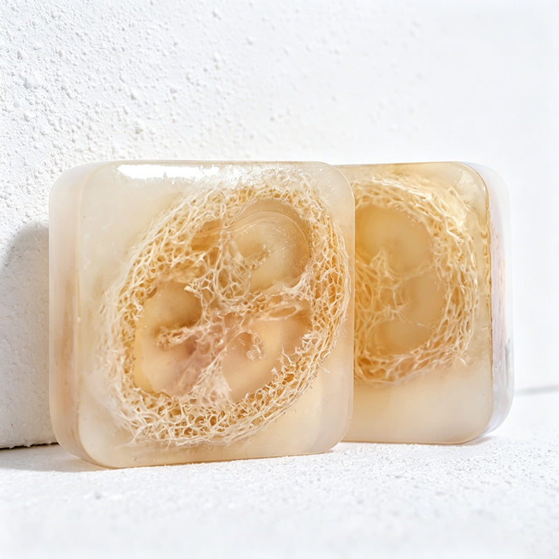 CouldNook Natural Loofah Exfoliating Soap Bar - Essential Oil Body Scrub