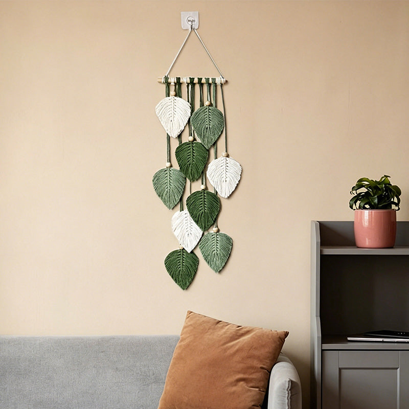 CouldNook Leaf Cascade Wall Hanging - Macrame Home Decor (小胡0611-8BW7HBW109)-ok