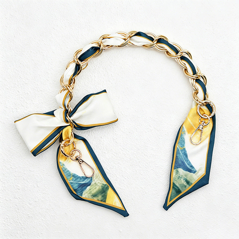 CouldNook 16.54’’ Printed Bow Chain Bag Strap - Soft Accent