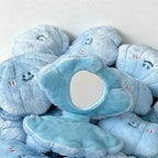 CouldNook Fluffy Round Compact Mirror Bag Charm- Desk Bag Accent