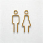 CouldNook Restroom Door Symbol Sign - Guest Room Marker