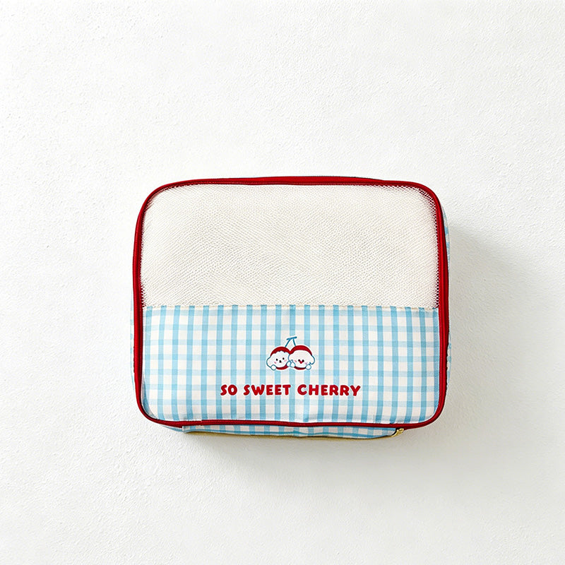 CouldNook Check Pattern Travel Storage Pouch - Dry Wet Helper