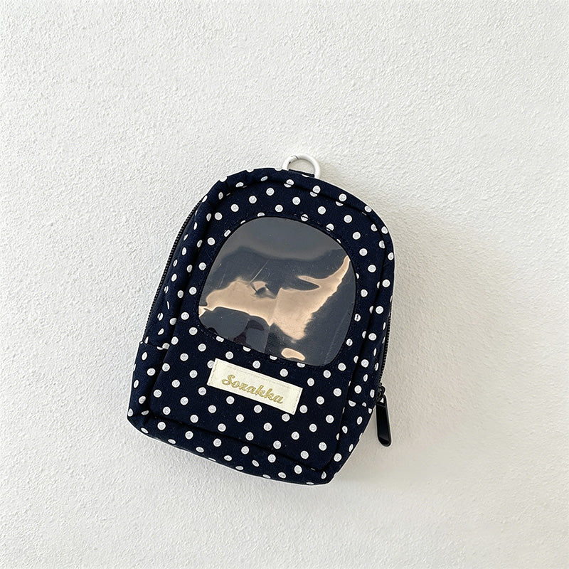 CouldNook Polka Dot Mini Window Pouch - Earbud Storage Case