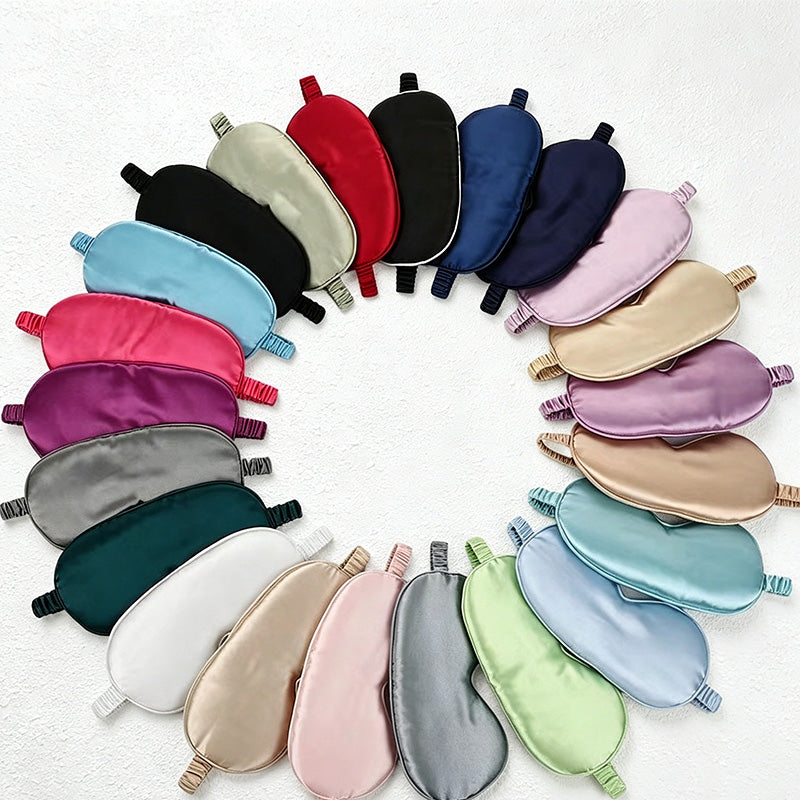CouldNook Silk Satin Sleep Eye Mask – Soft Comfortable Light Blocking Eye Cover for Travel & Rest