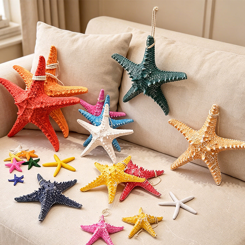 CouldNook Mediterranean Starfish Ornament - Bright Yellow Coastal Decor