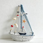 CouldNook Mediterranean Shell Bird Hanging - Coastal Nautical Ornament