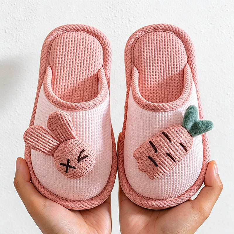 CouldNook Carrot Detail Soft Open Toe Slippers - Sunny Home Accent