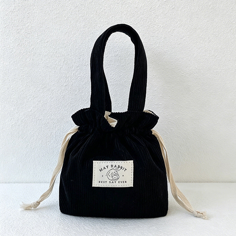CouldNook Corduroy Mini Tote Cosmetic Bag - Vanity Carry Accent