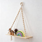 CouldNook Beaded Hanging Wall Shelf - Small Display Rack