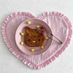 CouldNook Lace Heart Large Placemat - Aesthetic Fabric Table Decor