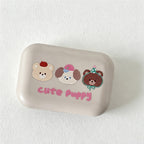 CouldNook Lovely Puppy Print Contact Lens Case - Small Home Organizer