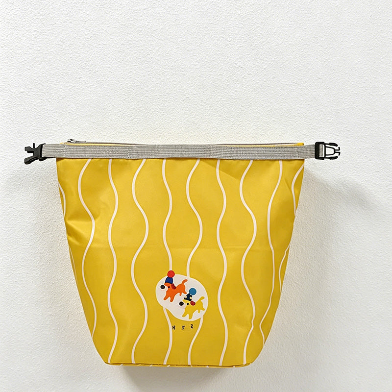 CouldNook Striped Drawstring Lunch Storage Bag - Meal Carry Accent