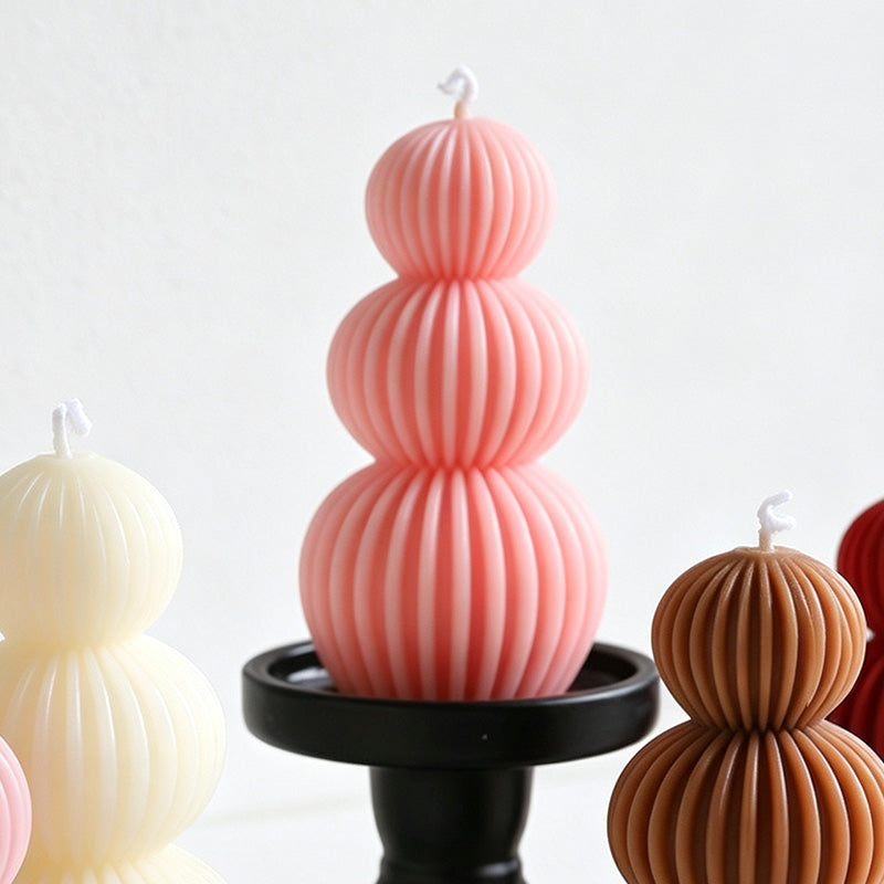 CouldNook Round Stacked Form Candle - Gentle Display Piece