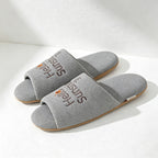 CouldNook Open Toe Smooth Home Slippers - Gentle Display Piece