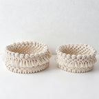 CouldNook Woven Rope Storage Basket - Tabletop Home Organizer