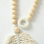 CouldNook Wood Bead Curtain Tieback - Tassel Drapery Holder