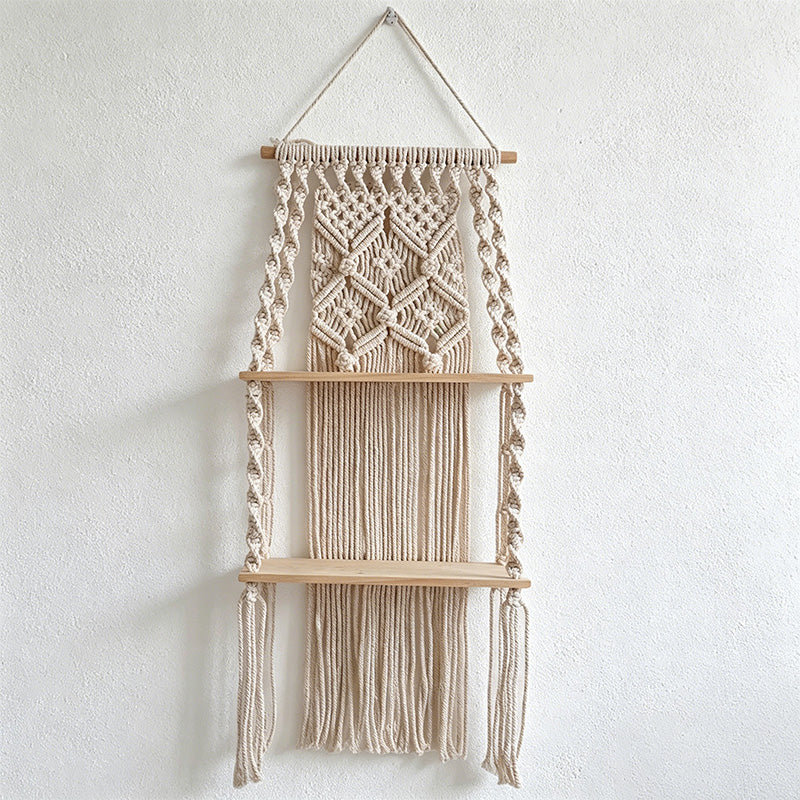 CouldNook Macrame Plant Wooden Stand Collection - Home Display Decor