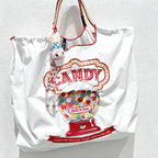 CouldNook Candy Embrodiery Shopping Bag - Everyday Market Accent