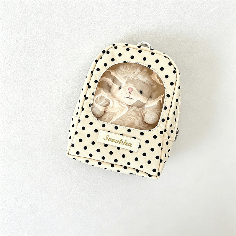 CouldNook Polka Dot Mini Window Pouch - Earbud Storage Case