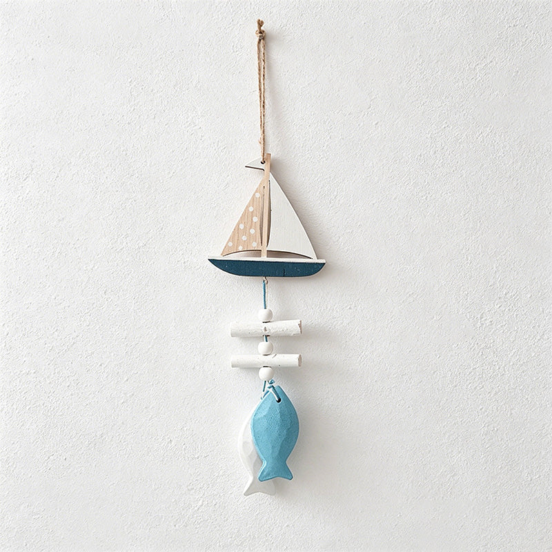 CouldNook Mediterranean Fish & Starfish Hanging - Coastal Shell Ornament