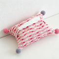 CouldNook Woven-Look Tissue Box Cover - Pom Corner Holder