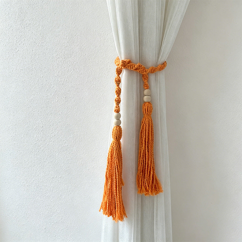 CouldNook Macrame Curtain Tieback - Window Drapery Accent