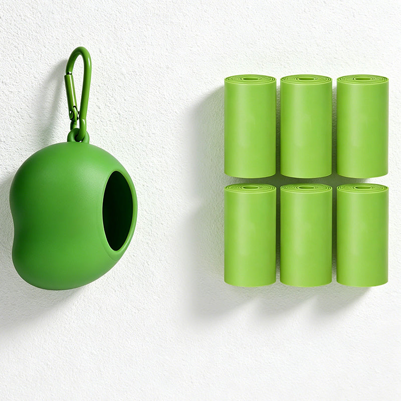 CouldNook Mango Shaped Dog Poop Bag Dispenser - Portable Waste Bag Holder