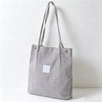 CouldNook Corduroy Shoulder Tote Bag - Daily Carry Accent
