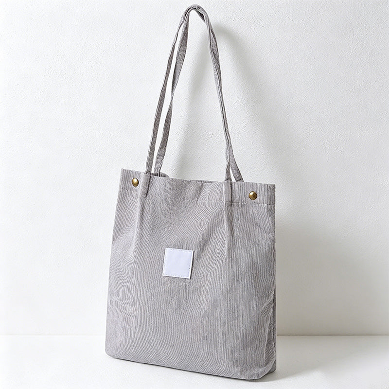 CouldNook Corduroy Shoulder Tote Bag - Daily Carry Accent