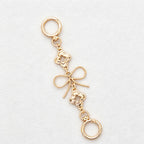 CouldNook Linked Floral Bag Charm Chain - Heart Accent