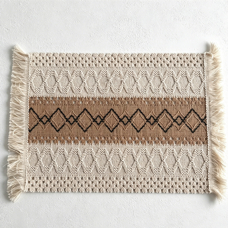 CouldNook Nordic Striped Table Mat - Aesthetic Contrast Color Placemat