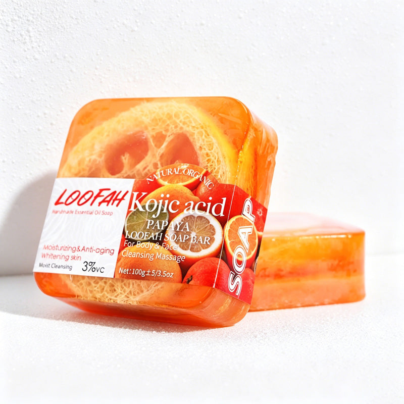 CouldNook Natural Loofah Exfoliating Soap Bar - Essential Oil Body Scrub