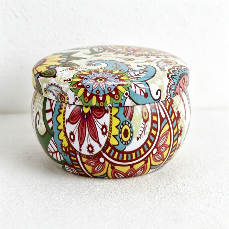 CouldNook Textured Marbled Glass Candle - Easy Storage Accent