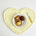CouldNook Lace Heart Large Placemat - Aesthetic Fabric Table Decor