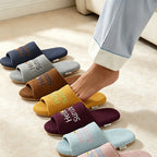 CouldNook Open Toe Smooth Home Slippers - Gentle Display Piece