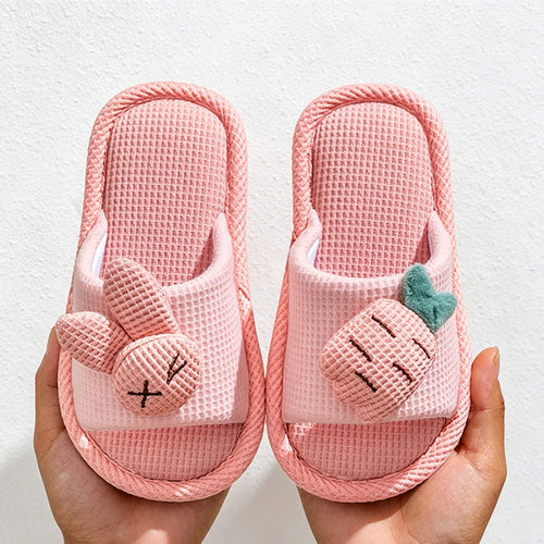 CouldNook Carrot Detail Soft Open Toe Slippers - Sunny Home Accent