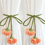 CouldNook Flower Curtain Tieback - Soft Drapery Holder (谭琪0610-8BW7HBCT01-OK)