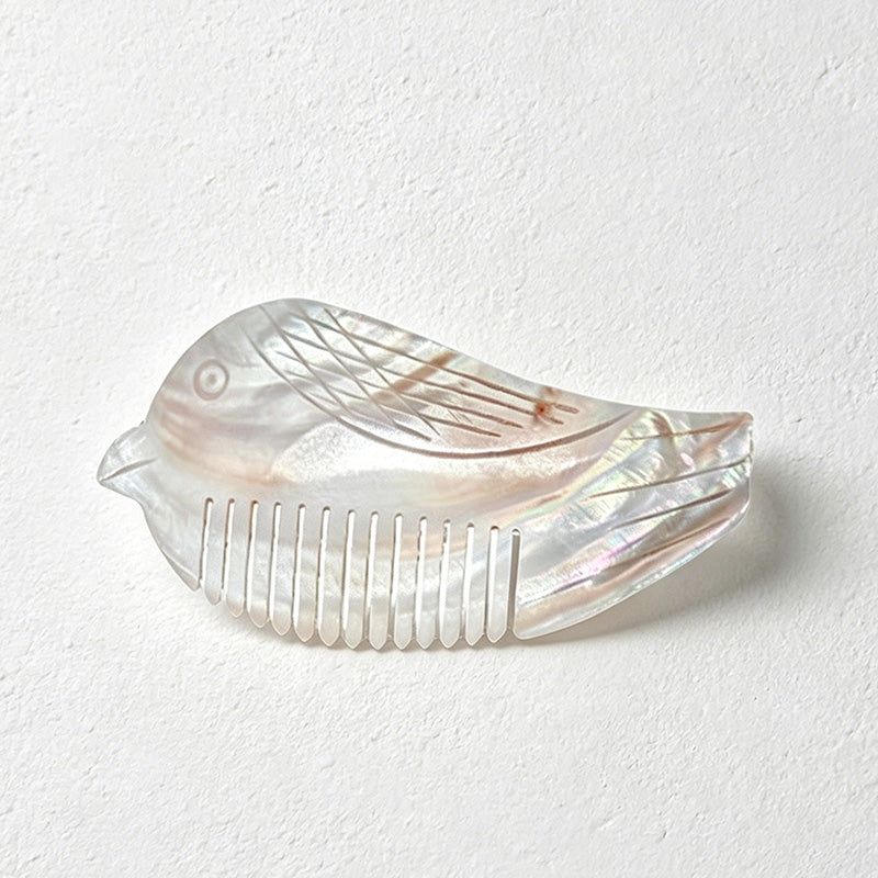CouldNook Animal Shell Decorative Comb - Aesthetic Carved Shell Ornament