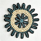 CouldNook Flower Shape Corn Woven Mat - Aesthetic Natural Placemat