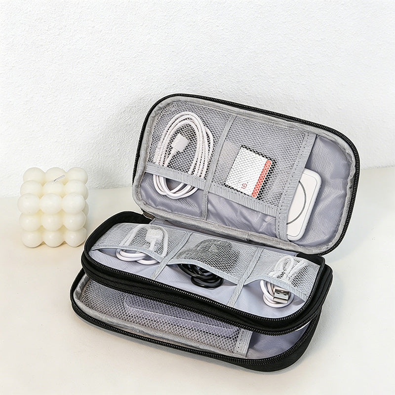 CouldNook Double Layer Digital Storage Pouch - Travel Cord & Power Bank Organizer