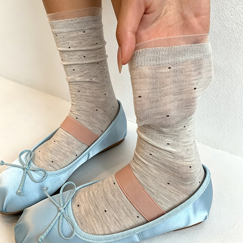 CouldNook Ribbed Neutral Shade Textured Hosiery - Daily Home Accent