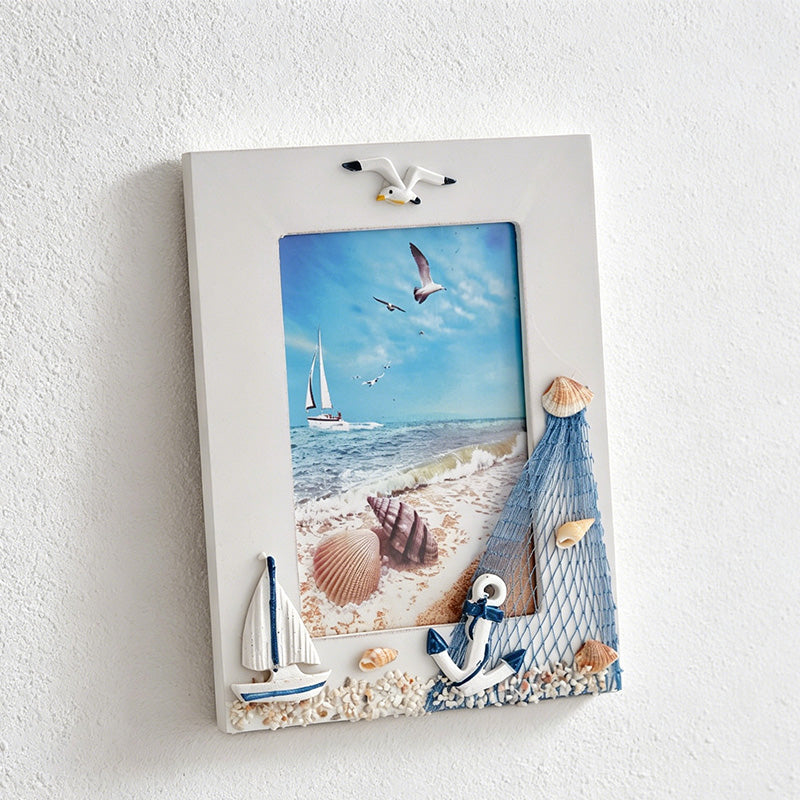CouldNook Vintage Sailboat Photo Frame - Nautical 6-Inch Coastal Decor
