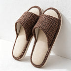 CouldNook Tweed-Look Open Toe Slippers - Soft Room Accent