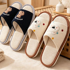 CouldNook Bear Dog Open Toe Slippers - Warm Indoor Accent