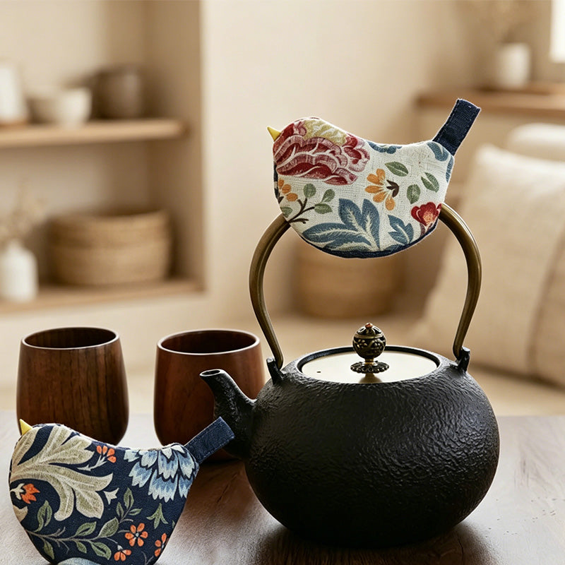 CouldNook Bird Fabric Pot Handle Cover - Aesthetic Anti-Scald Grip