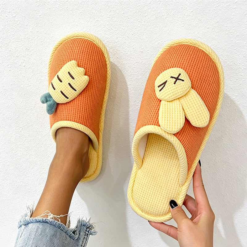 CouldNook Bunny Pattern Open Toe Slippers - Playful Kitchen Accent