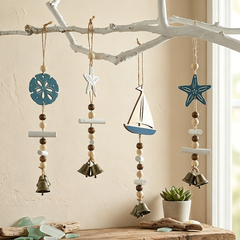 CouldNook Mediterranean Bell Ornament - Coastal Sailboat Wall Decor